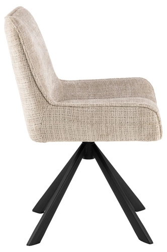 Jídelní otočná čalouněná židle Eddie béžová Actona s područkami skandinávský styl