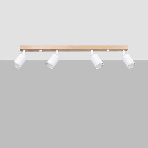 Stropní svítidlo bílé moderní VERDO 4 SOLLUX LIGHTING do obýváku a kuchyně kovové nastavitelné