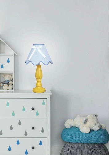 Stolní lampa Lola 1x40W E14 žlutomodrá