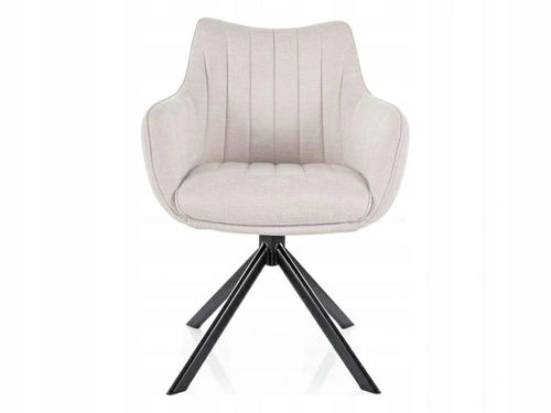 Otočná čalouněná jídelní židle Murray béžová s područkami