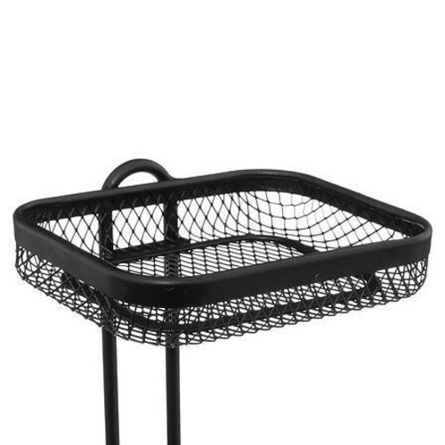 Černý stojan na toaletní papír Mayaj 5five kovový moderní s poličkou do koupelny 73 cm