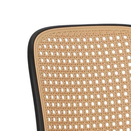 Jídelní židle Antonio Intesi černá plastová stohovatelná ve stylu Thonet