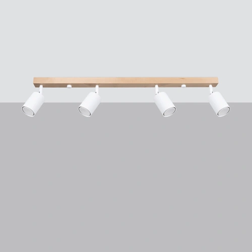 Stropní svítidlo bílé moderní VERDO 4 SOLLUX LIGHTING do obýváku a kuchyně kovové nastavitelné