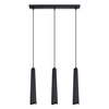 Závěsné svítidlo PRYSM 3L černé skandinávský styl, tříramenné nad jídelní stůl nebo do obýváku