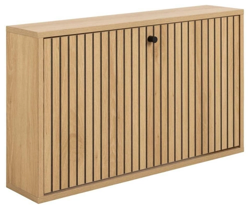 Závěsná botníková skříňka Albany Actona, přírodní dub, drážkované čelo, moderní do předsíně