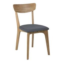 Solen Oak Grey – šedá čalouněná dubová židle ve skandinávském stylu