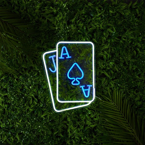 Neonová LED lampa Karta