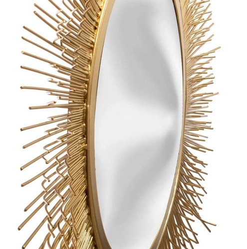 Kulaté zrcadlo do předsíně Soleil Atmosphera zlaté glamour na stěnu 58 cm