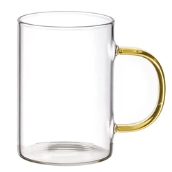 Sklenice na nápoje Coloured Intesi žlutá skleněná 300 ml minimalistická do kuchyně