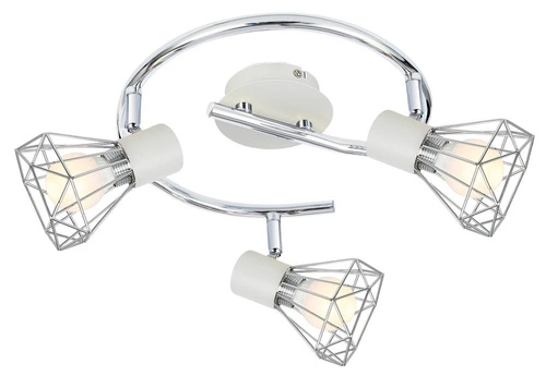 Spirálová stropní lampa Verve 3x40W E14 bílé stínidlo chrom