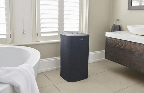 Joseph Joseph Tota moderní dvoukomorový koš na prádlo 60 l s víkem do koupelny černý