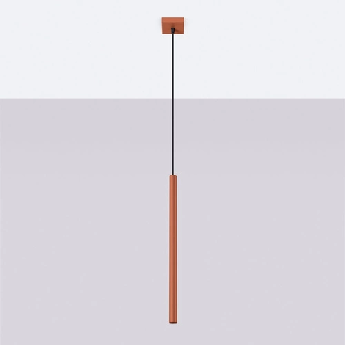 Závěsné svítidlo Pastelo červená nastavitelná trubice do obýváku, kuchyně nebo nad ostrůvek SOLLUX