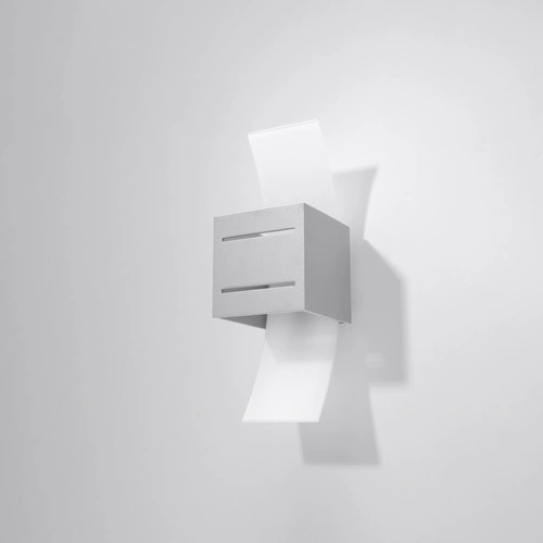 Moderní šedé nástěnné svítidlo LORETO Sollux do obýváku, ložnice nebo nad zrcadlo 30 cm