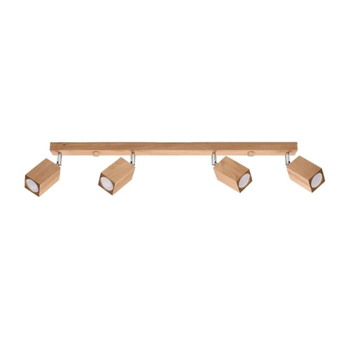 Dřevěný stropní svítidlo KEKE 4 dub moderní do obýváku a kuchyně 80 cm Sollux Lighting