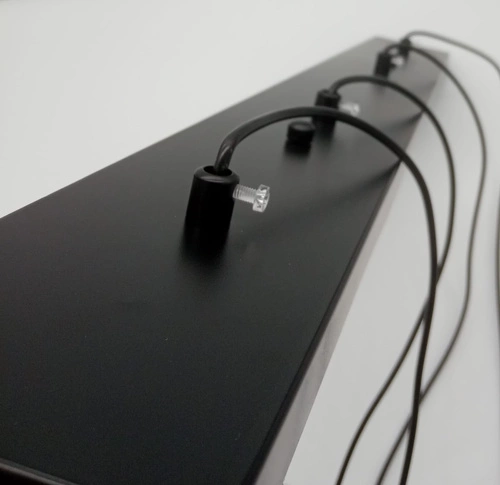 Závěsné svítidlo LINEA-4 LONG černé, 4 zdroje, nastavitelné nad jídelní stůl