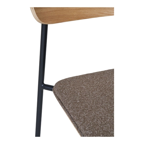 Dřevěná židle Estepona jasan černý Intesi do jídelny a kuchyně klasická s opěrkou