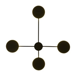 Moderní LED nástěnné svítidlo CLEX 112 cm černý kov do obýváku a ložnice Step into Design