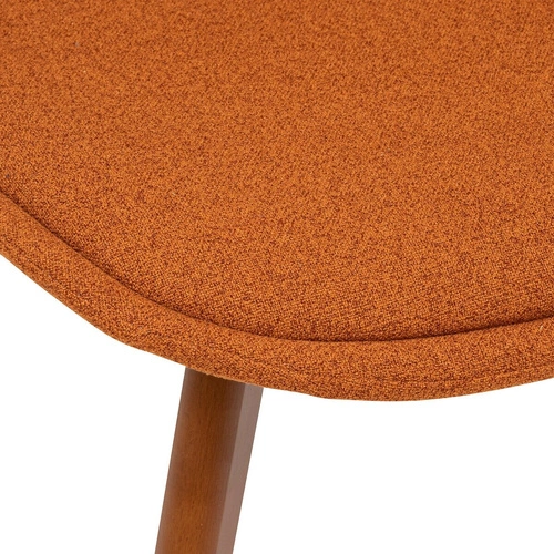 Čalouněná jídelní židle Baya oranžová skandinávský styl dřevěná do jídelny a obýváku Atmosphera