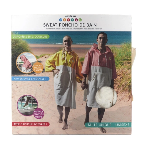 Ručníkové pončo Ainsa růžové