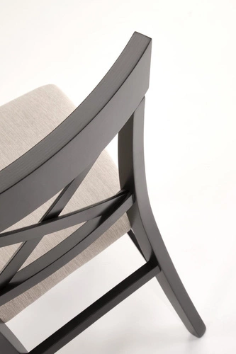 Jídelní židle Tutti Intesi černá dřevěná čalouněná moderní do kuchyně a obýváku