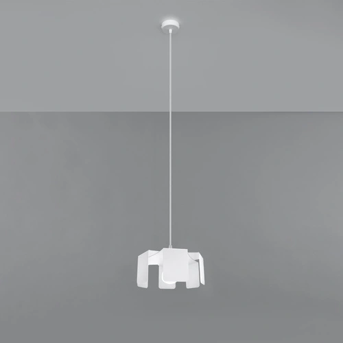Závěsné svítidlo Tulip bílá moderní kovová lampa do obýváku a jídelny 24 cm