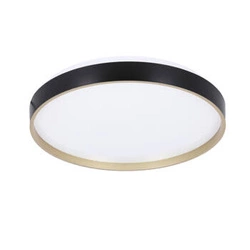 Stropní svítidlo Florida černá zlatá + bílá 18W LED 33 cm bílý difuzor