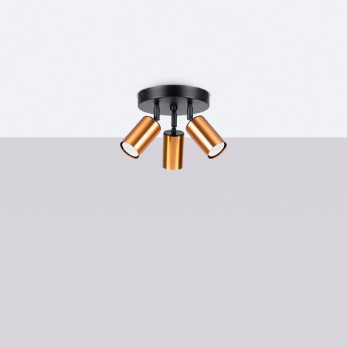 Stropní svítidlo WINX 3P černá měď moderní ocelové do obýváku a ložnice SOLLUX