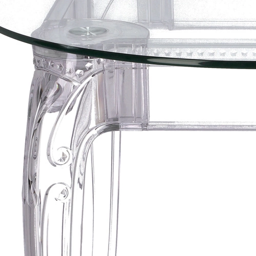 Skleněný čtvercový stůl transparentní Ghost 80x80 moderní do jídelny a obývacího pokoje Intesi