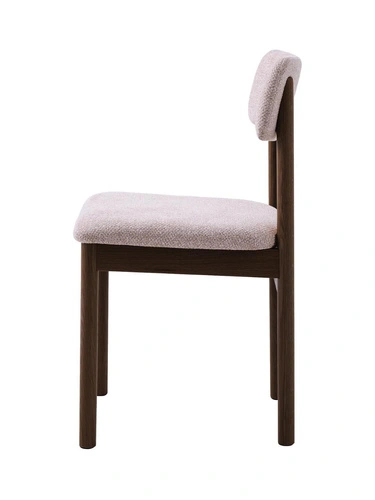 Jídelní židle Canora čalouněná v pískové barvě na dubových nohách