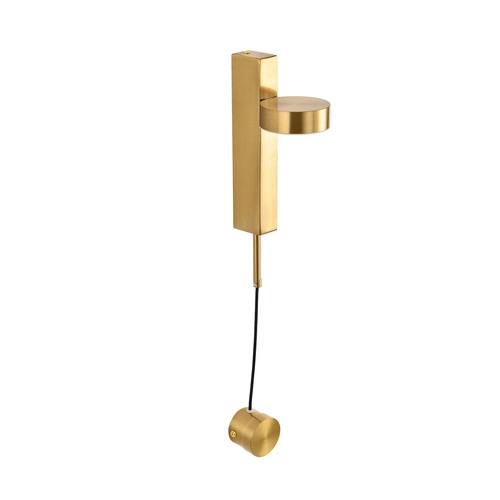 Zlatá nástěnná lampa FIKO 120 cm