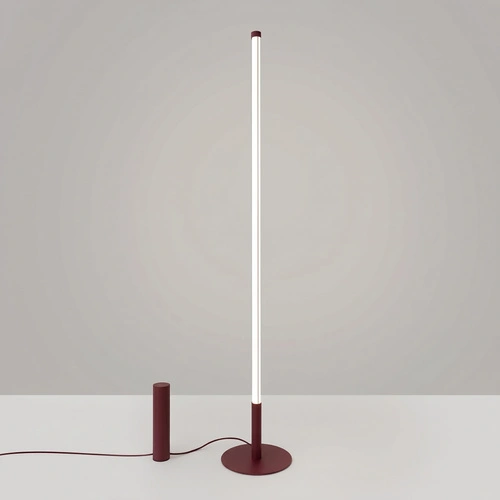 TRANG moderní LED stojací lampa do obývacího pokoje vínová 4000K