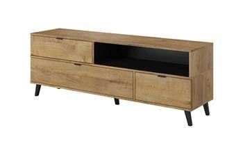 TV skříňka Kastor dub/černá 160cm