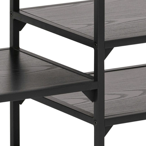 Industriální černá TV skříňka Seaford 120 cm matná stojící do obýváku Actona