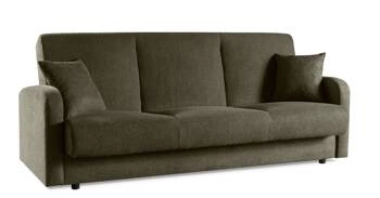 Rozkládací pohovka s úložným prostorem Corsica zelená, 3místná, na spaní do obýváku