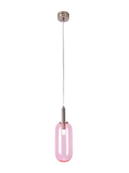Závěsné LED svítidlo Fiuggi růžové skleněné do obýváku a ložnice moderní Ledea