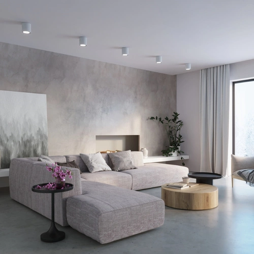 Betonové stropní svítidlo CULLO 140 šedé moderní do obýváku a ložnice