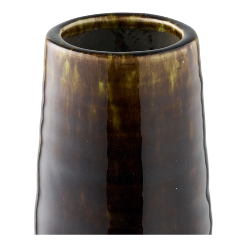 Keramická váza Cali hnědá vysoká dekorativní do obýváku 48 cm