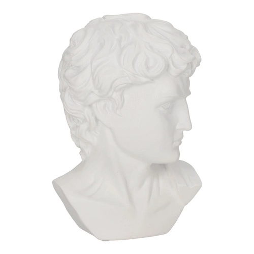 Dekorační soška hlava Davida Atmosphera bílá moderní do obýváku nebo jako dárek 25 cm