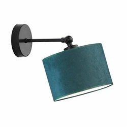 Nástěnné svítidlo glamour TETE LYSNE sametové zelené nastavitelné do obýváku a ložnice 25 cm