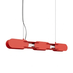 Závěsné LED svítidlo CHAIN červené 91 cm moderní do obývacího pokoje