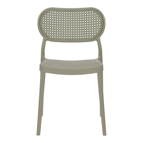 Zahradní židle Bilto Intesi zelená z polypropylenu, snadné čištění, stohovatelná, boho