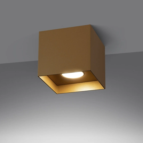 Stropní svítidlo HATI zlaté minimalistické čtvercové do obýváku a kuchyně SOLLUX LIGHTING