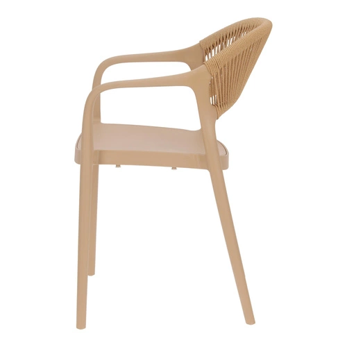 Zahradní židle Osma béžová Intesi z polypropylenu boho stohovatelná snadné čištění