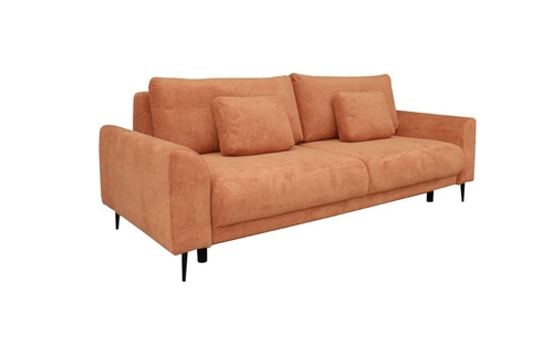 Rozkládací pohovka Ferrero pro 3 osoby s funkcí spaní moderní terakota do obýváku