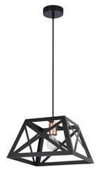 Origami závěsná lampa černá 1x40W E27 stínidlo černé