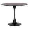 Kulatý jídelní stůl 90 cm Simplet Skinny Black černý moderní na jedné noze do jídelny a kuchyně