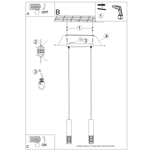 Závěsné svítidlo LAMI 2 bílé moderní kovové do obýváku, kuchyně nebo ložnice