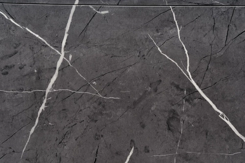 Rozkládací kulatý jídelní stůl Cardo Intesi šedý moderní na jedné noze 120–160 cm