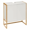 Bílá koupelnová skříňka pod umyvadlo Natureo 70 cm moderní MDF bambus 5five