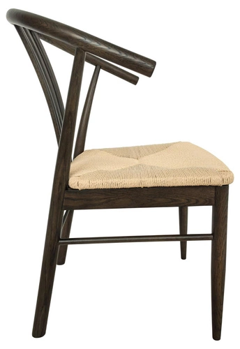 Dřevěná jídelní židle s područkami York Actona v boho stylu, přírodní dub